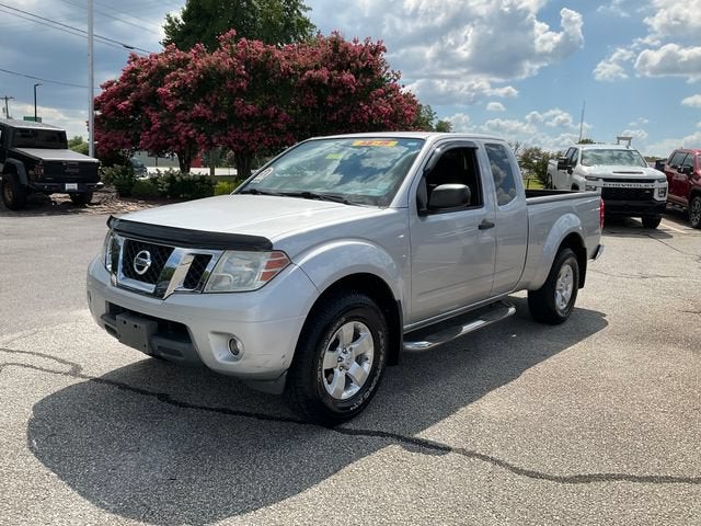 2012 Nissan Frontier SV in Silver — front three-quarter view
